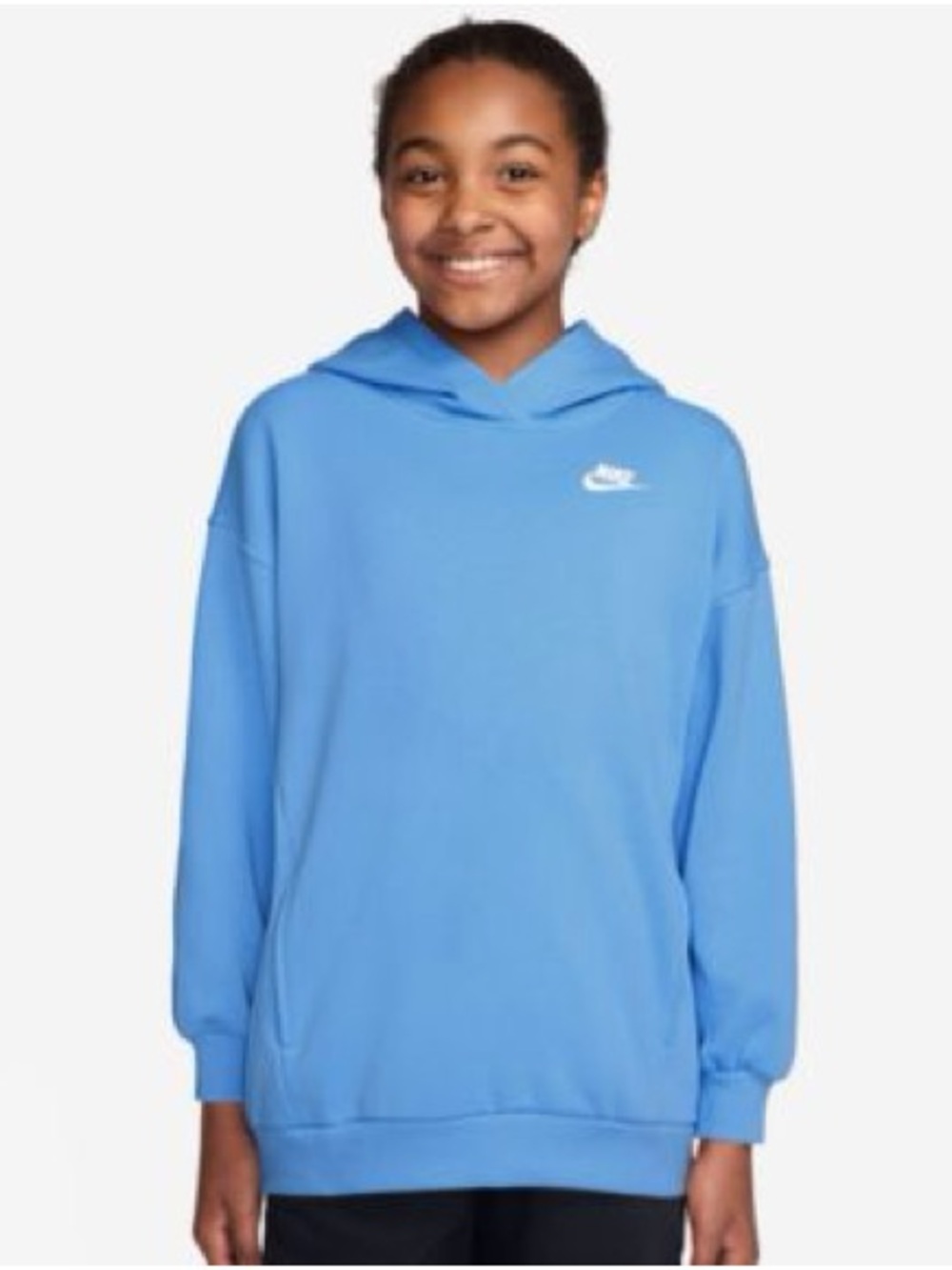 Nike Youth Light Blue Hooded Pullover Sweatshirt